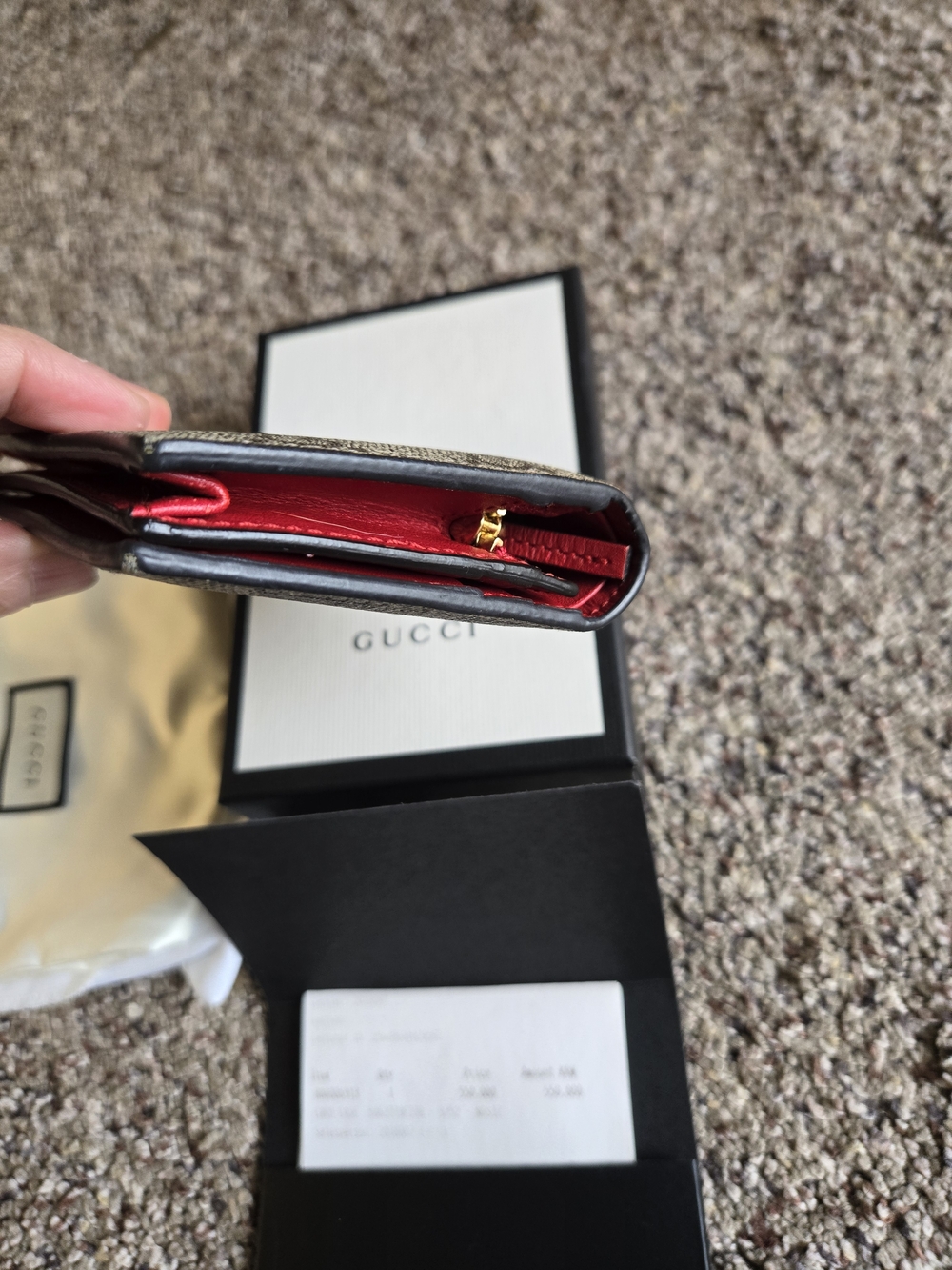 Gucci GG Supreme Cat Canvas Wallet in Pink - Picture 8 of 9